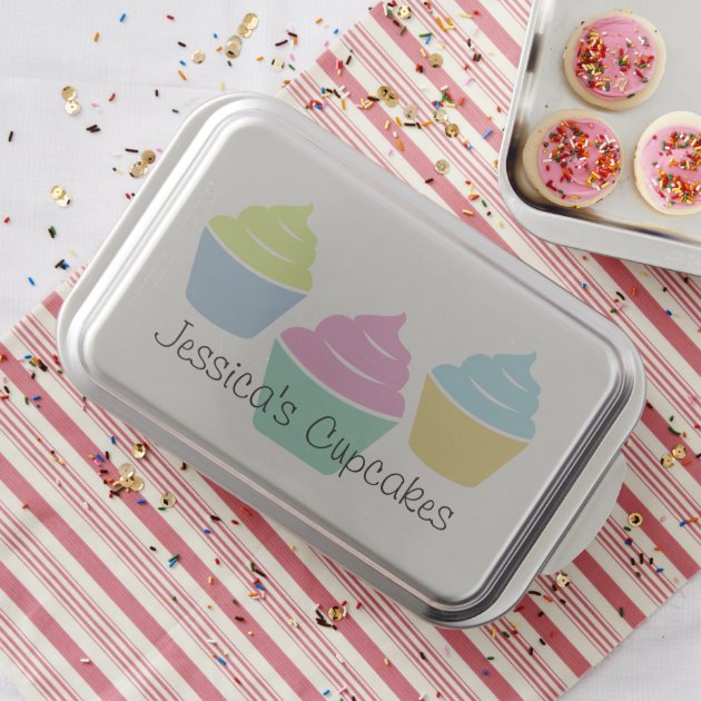 Personalized cake pan for cupcake baking and more