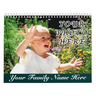 Personalized Calendars with YOUR NAME and PHOTOS Wall Calendar
