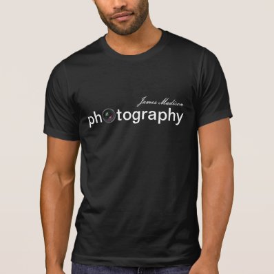 Personalized Camera Lens Photography Tee Shirt