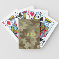 Personalized Camouflage Playing Cards