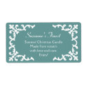 Personalized Candle or Canning Jar Blue Label label
