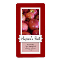 Personalized Canning Jar Label, Apple Custom Shipping Label