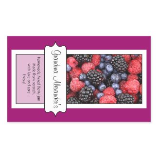 Personalized Canning Jar Label, Custom Berries sticker