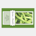 Personalized Canning Jar Label, Custom Green Beans stickers