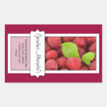 Personalized Canning Jar Label, Custom Raspberry stickers