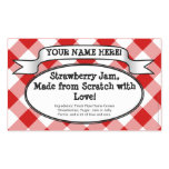 Personalized Canning Jar Label, Red Gingham Jelly Rectangle Sticker
