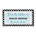 Personalized Canning Labels - black & white retro