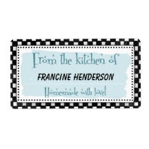 Personalized Canning Labels - black & white retro