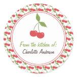 Personalized Canning Labels - Cute Cherries stickers