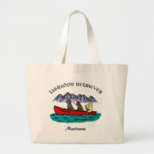 Personalized Canoe Adventure Labradors Bag