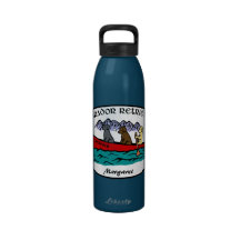 Personalized Canoe Adventure Labradors Water Bottle
