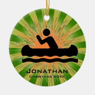 Personalized Canoeing Ornament