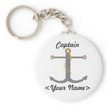 Personalized Captain Anchor Keychain