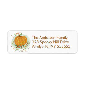 Personalized Cartoon Pumpkin Return Address Labels