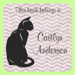 Personalized Cat Bookplate Sticker stickers
