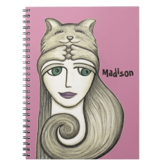 Personalized Cat Hug Notebook