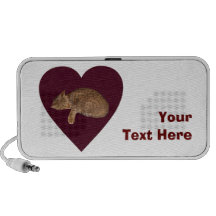 Personalized Cat Love Doodle Mini Speaker