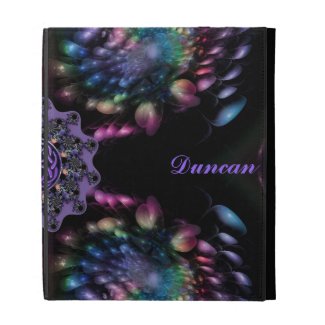 Personalized Celtic Fractal Flower Mandala Case iPad Folio Cases