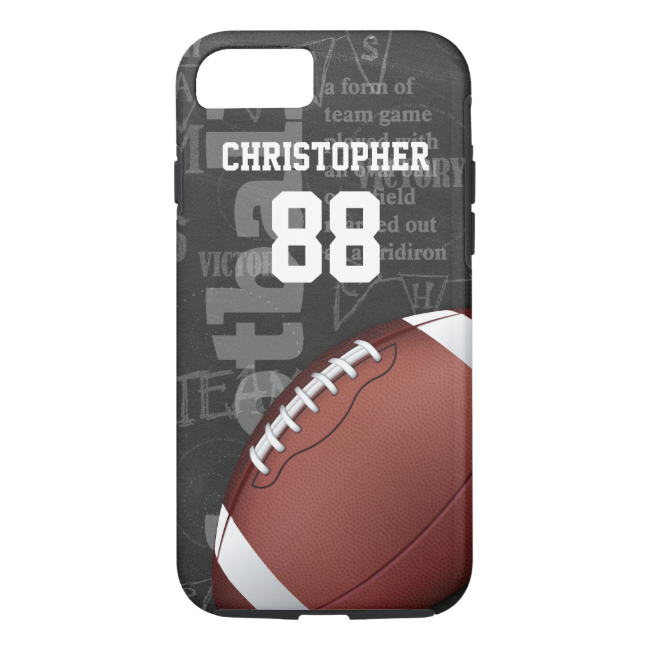 Personalized Chalkboard American Football iPhone 7 Case