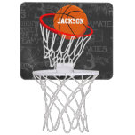 Personalized Chalkboard Basketball and Hoop Mini Basketball Hoops