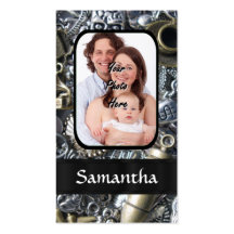 Personalized charm collage business cards