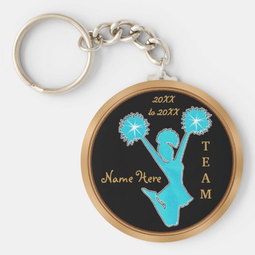 Personalized Cheerleader Keychains with YOUR TEXT Zazzle