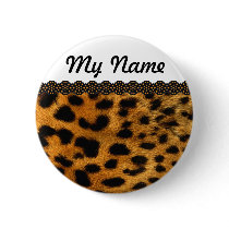 Personalized Cheetah Buttons