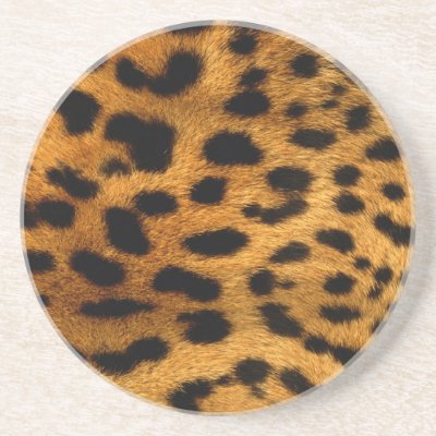 Personalized Cheetah Drink Coaster