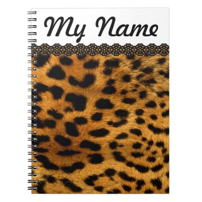 Personalized Cheetah Spiral Notebooks