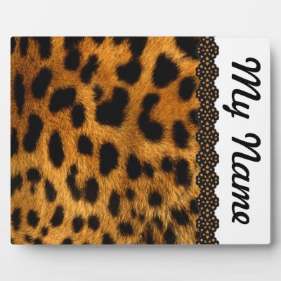Personalized Cheetah Display Plaques