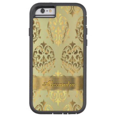 Personalized chic elegant golden damask tough xtreme iPhone 6 case
