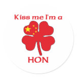 Personalized Chinese Kiss Me I'm Hon stickers