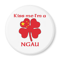 Personalized Chinese Kiss Me I'm Ngau magnets by KissMeTshirts Personalized Chinese Kiss Me I'm Ngau magnets
