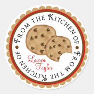 Personalized chocolate chip cookie Stickers
