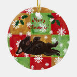 Personalized Chocolate Labrador Christmas Christmas Ornament