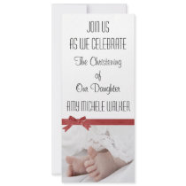 Personalized Christening Invitation for Baby Girl