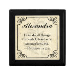 Personalized Christian Bible Verse Keepsake Box gift boxes