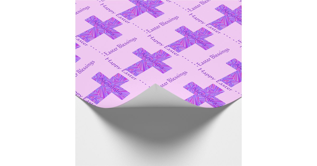 Personalized Christian Cross Easter Gift Wrap Zazzle