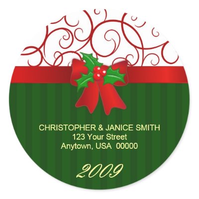 Personalized Christmas Address Labels Stickers