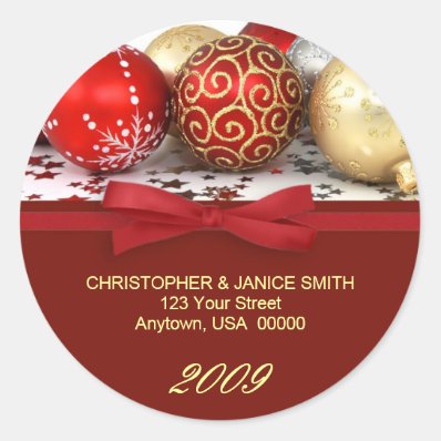Personalized Christmas Address Labels Stickers