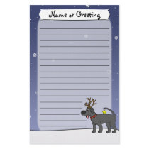Personalized Christmas Black Lab Stationery