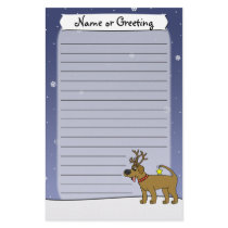 Personalized Christmas Chocolate Lab Stationery