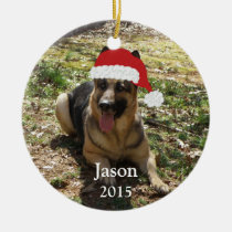 Personalized Christmas German Shepherd Ornament ornaments
