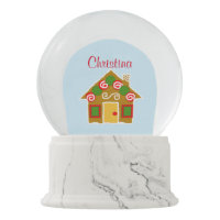 Personalized Christmas Gingerbread Snow Globe Snow Globes