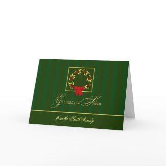 Personalized Christmas Holiday Cards Formal 5 x 7 card