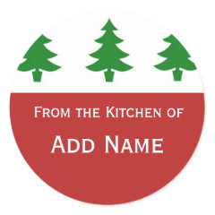 Personalized Christmas Kitchen Gift Sticker