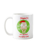 Personalized Christmas Naughty Santa Coffee Mug