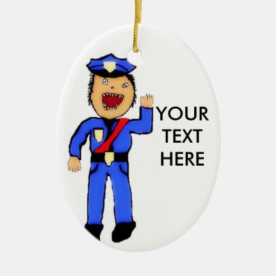 Personalized Christmas Policemen Ornaments