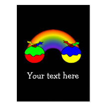 Personalized Christmas Rainbow Puddings Post Cards