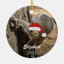 Personalized Christmas Squirrel Ornament ornaments